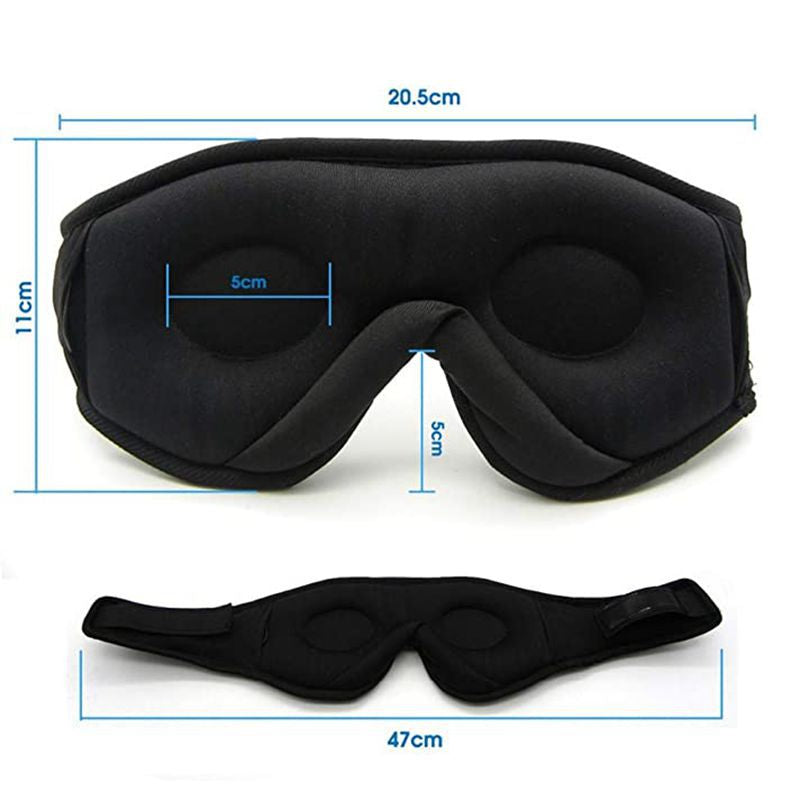 Premium Bluetooth Sleep Mask — 3D Blackout with Built-in Speakers